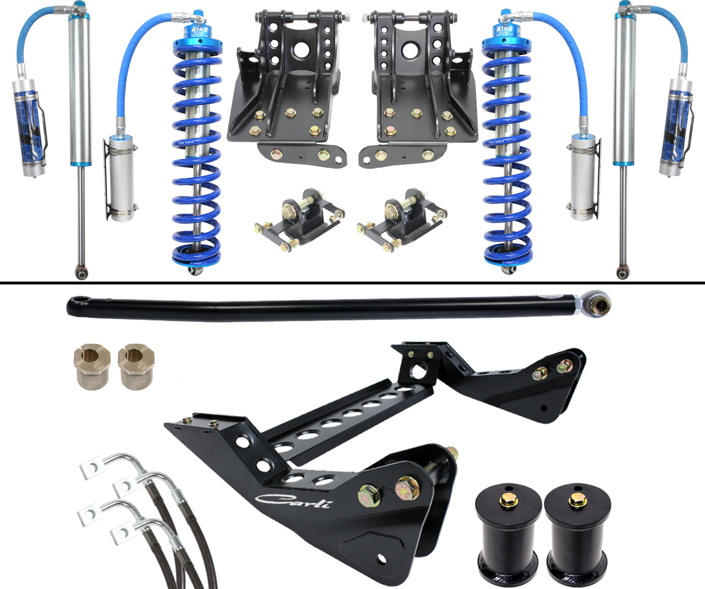 Carli Tuned 2.5 Coilover/Bypass Package, 4.5” Lift, 2011-16 Ford F250/F350, 4x4